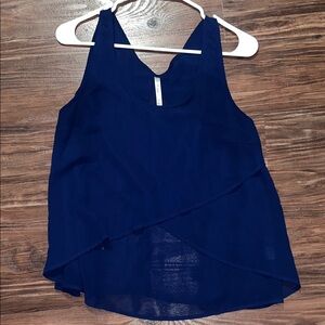 DNA couture Navy Layered Chiffon Camisole